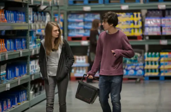 DF-11873 Margo (Cara Delevingne) and Quentin (Nat Wolff) enjoy an unforgettable evening together. Photo credit: Michael Tackett