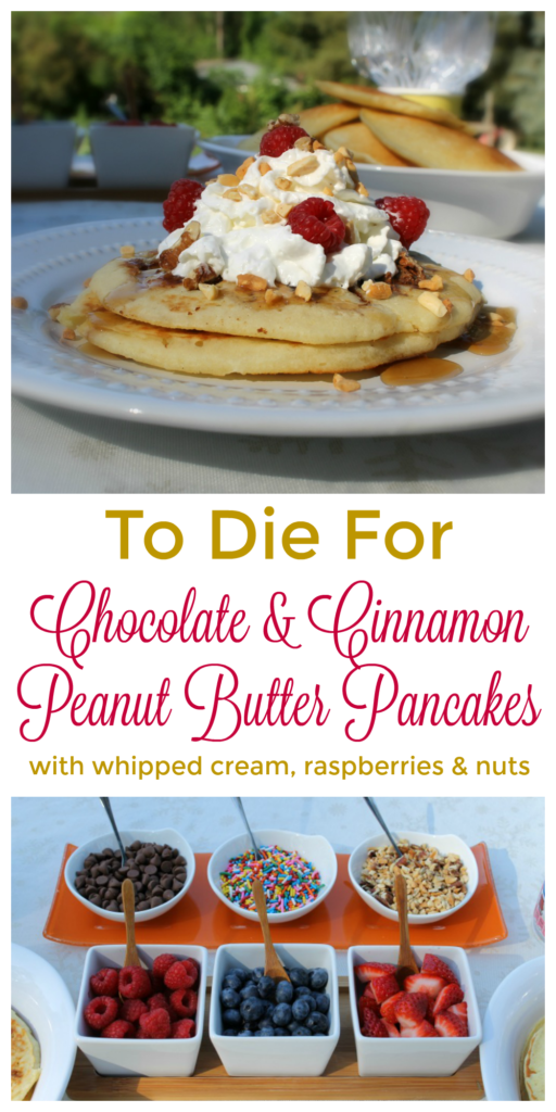 Chocolate & Cinnamon Peanut Butter Pancakes