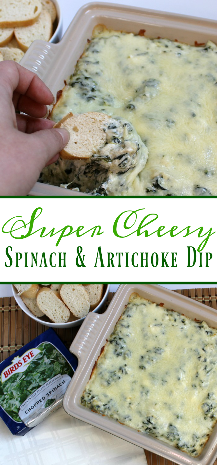 Super Cheesy Spinach & Artichoke Dip Recipe