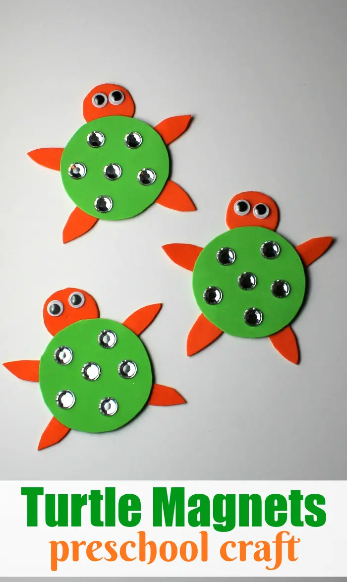 Turtle Magnet preschool craft