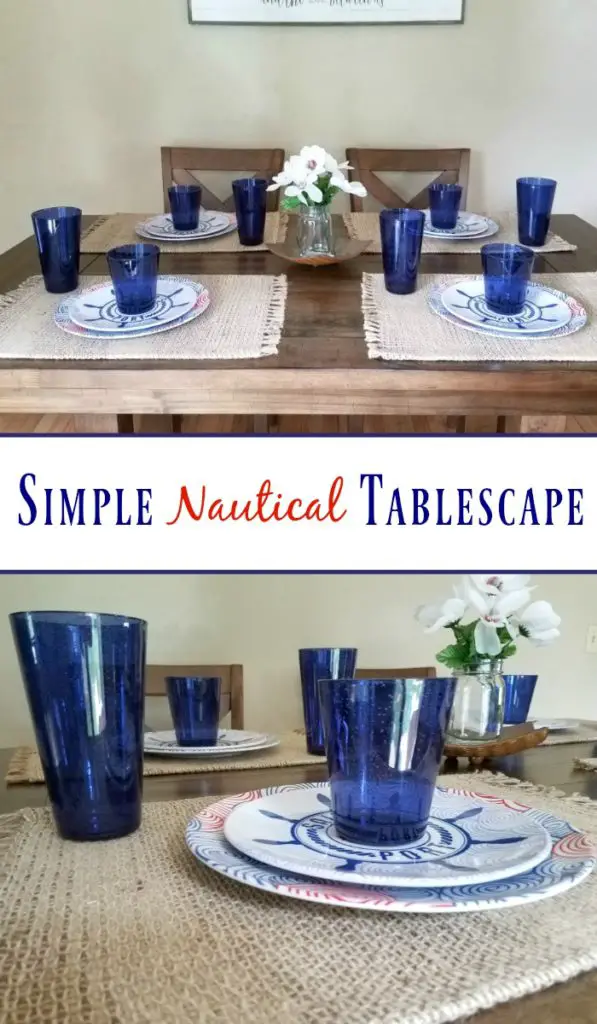 Simple Nautical Tablescape