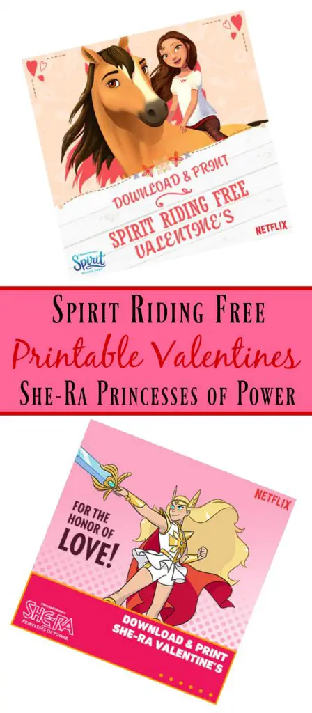 Spirit Riding Free Printable Valentines