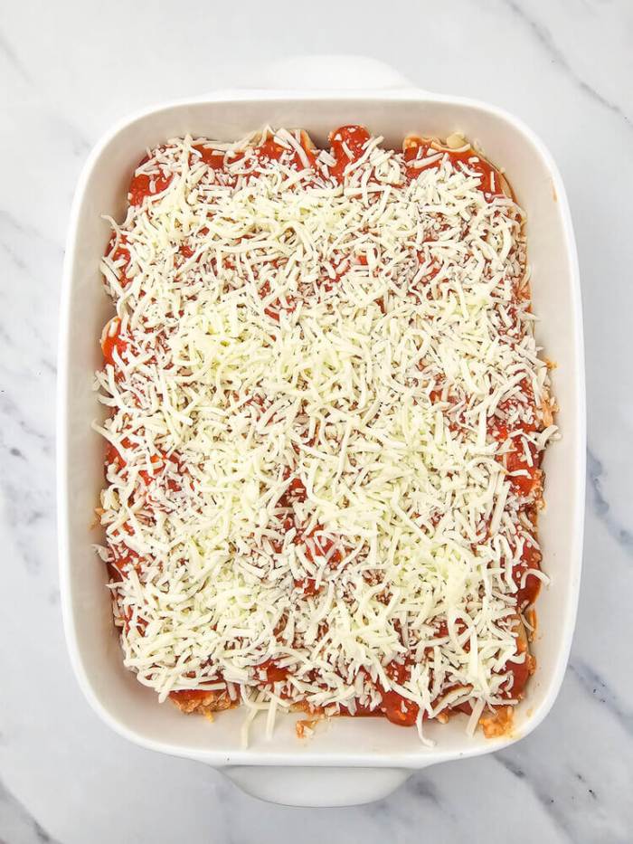 dish full of italian stuffed shells