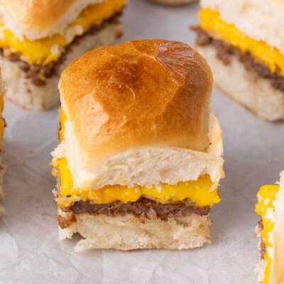 White Castle Burger Copycat Recipe overhead view.