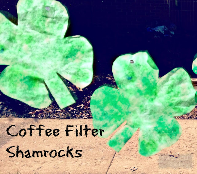 coffee filter shamrocks