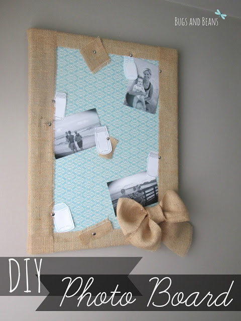 Learn how easy it is to Revamp Your Old Cork Board into this adorable DIY photo board!