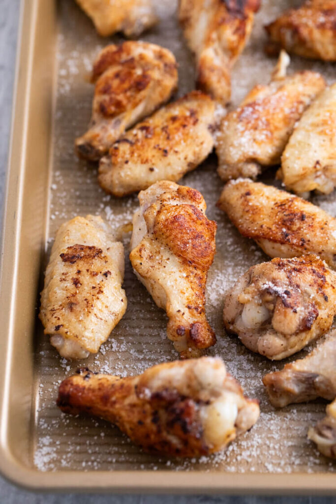 Salt and Vinegar Chicken Wings on a tray.