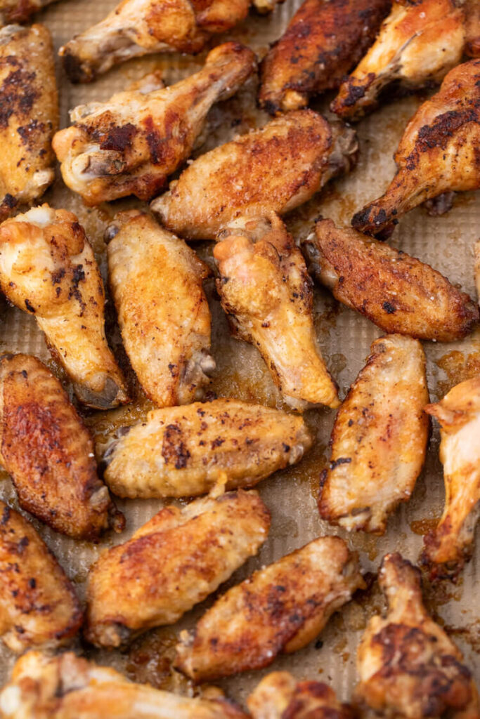 Salt and Vinegar Chicken Wings overhead view.
