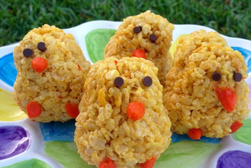 Easter Chick Rice Krispie Treats