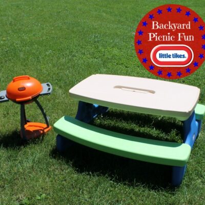 Little Tikes Easy Store Picnic Table and Sizzle & Serve Grill