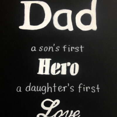 DIY Father's Day ChalkBoard Art