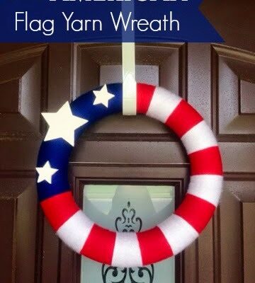 American Flag Yarn Wreath