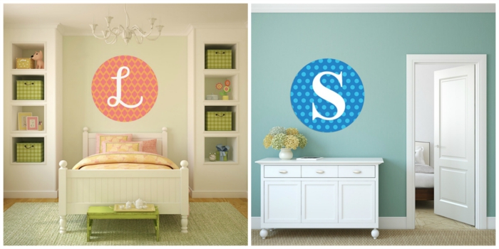 Monogram Wall Decals From Name Bubbles