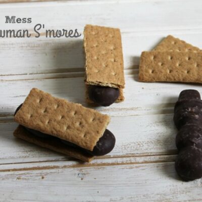 No Mess Snowman S'mores