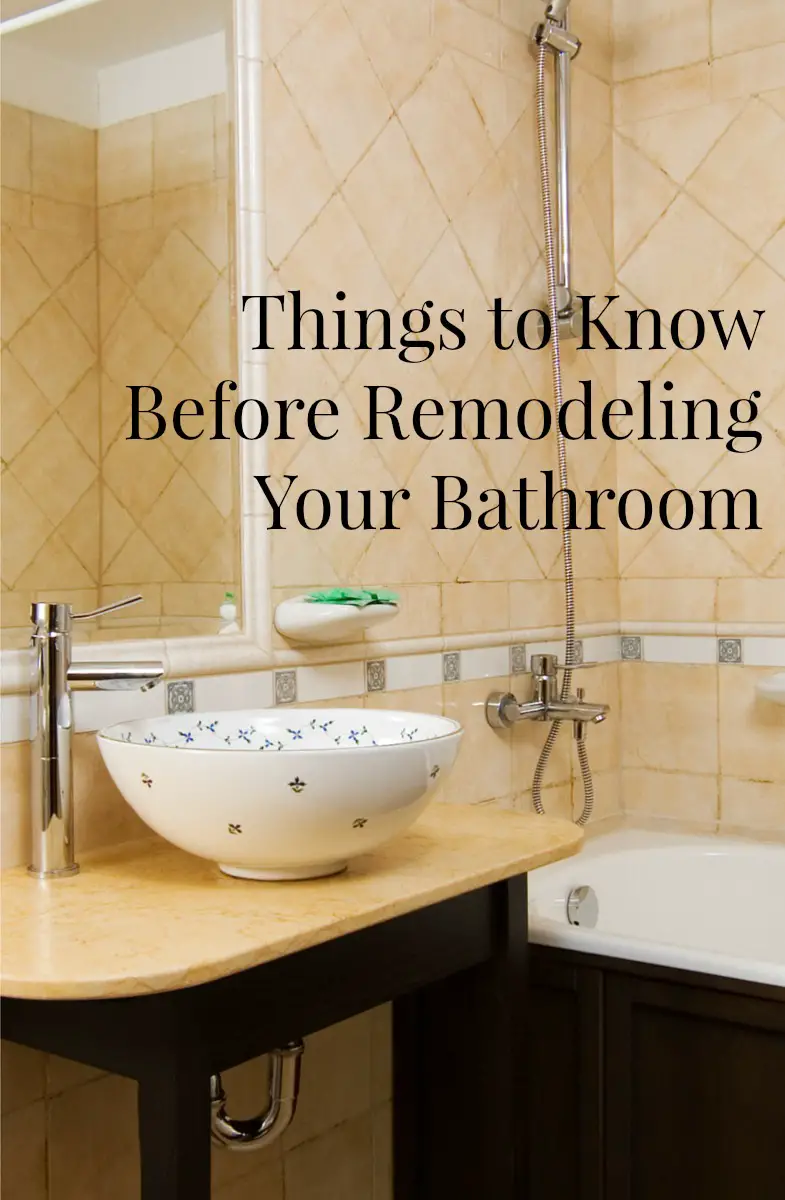 Things to Know Before Remodeling Your Bathroom