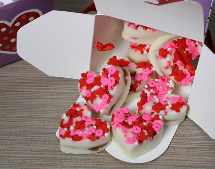 White Chocolate & Almond Butter Valentine's Hearts