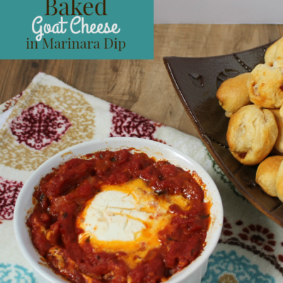 Baked Goat Cheese in Marinara Dip