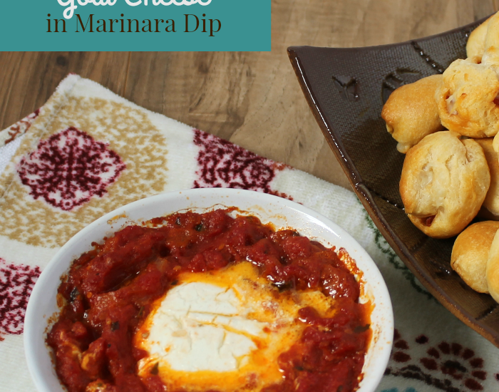 Baked Goat Cheese in Marinara Dip