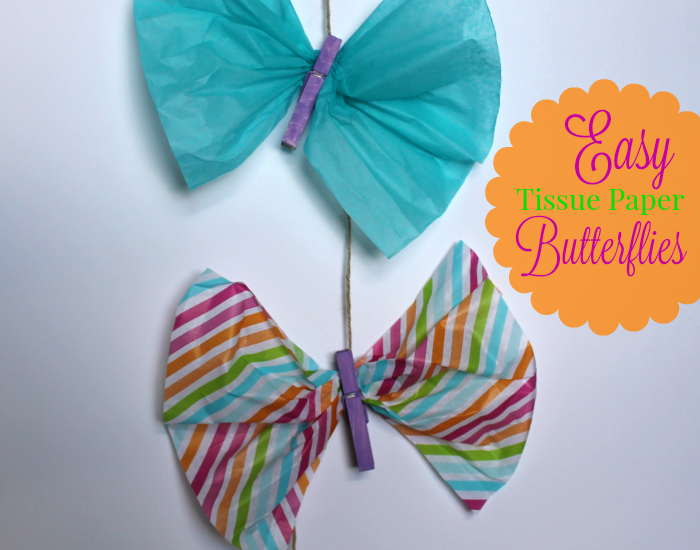 Easy Tissue Paper Butterflies