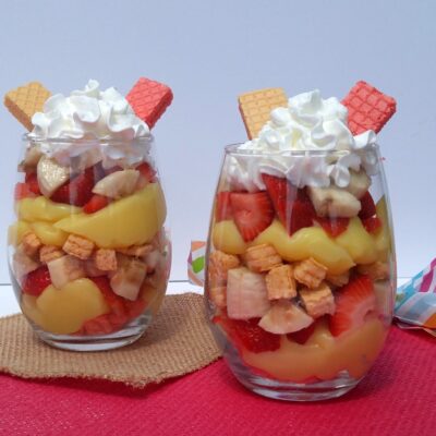 Strawberry & Banana Cream Trifle