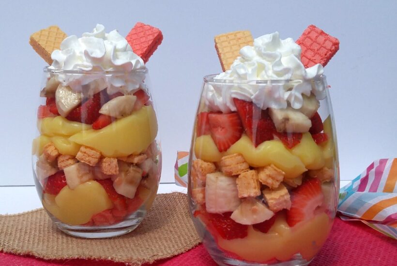 Strawberry & Banana Cream Trifle