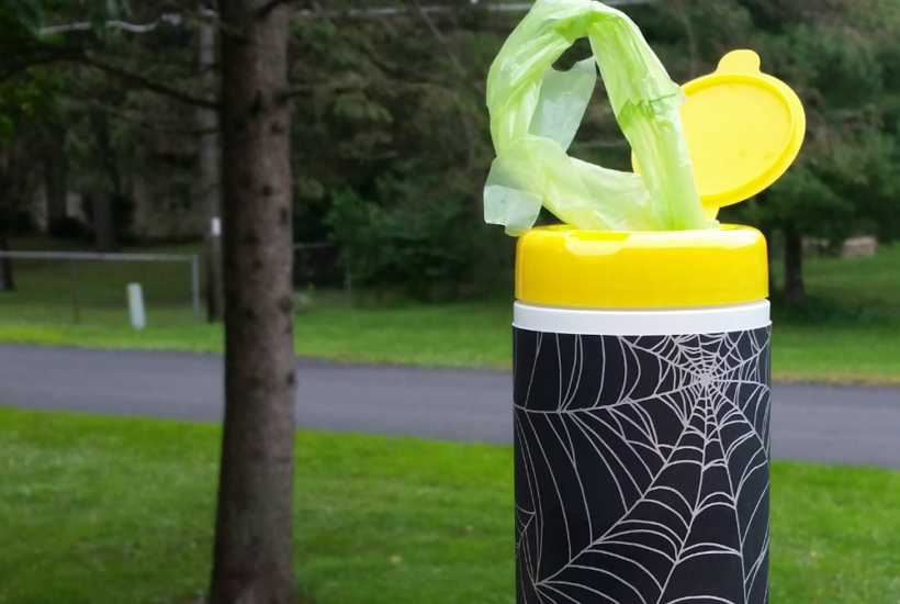 DIY Halloween Plastic Bag Dispenser