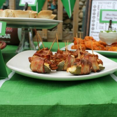 Bacon Wrapped BBQ Chicken Jalapeno Poppers