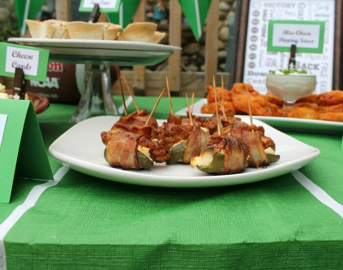 Bacon Wrapped BBQ Chicken Jalapeno Poppers