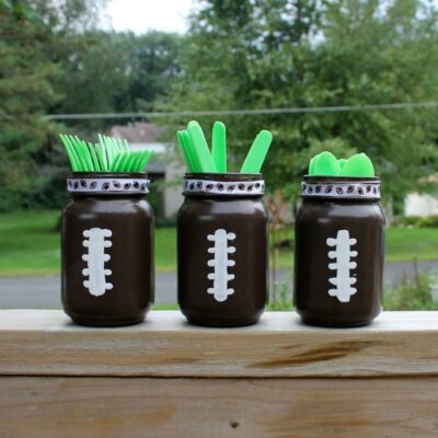 DIY Football Mason Jars