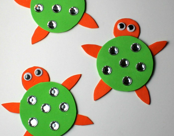 Turtle Magnets preschool craft