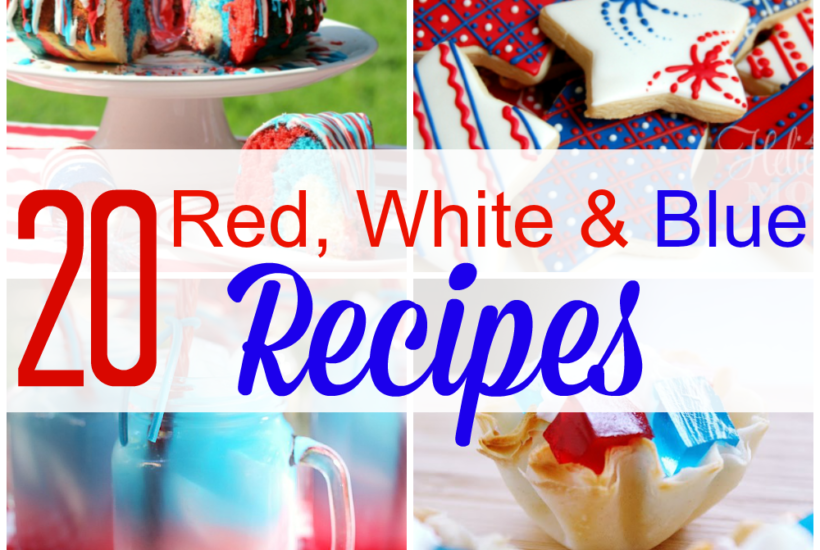 These 20 Red White & Blue Patriotic Recipes are perfect for your Memorial Day, 4th of July or Labor Day weekend parties and festivities!