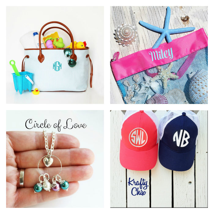 Adorable & Afordable Monogrammed Summer Totes From Krafty Chix