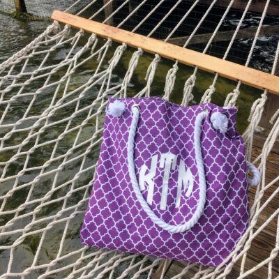 Adorable & Afordable Monogrammed Summer Totes From Krafty Chix