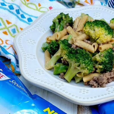 Easy Cheesy Veggie and Meat Skillet
