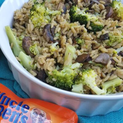 Broccoli and Portobello Mushroom Wild Rice Casserole