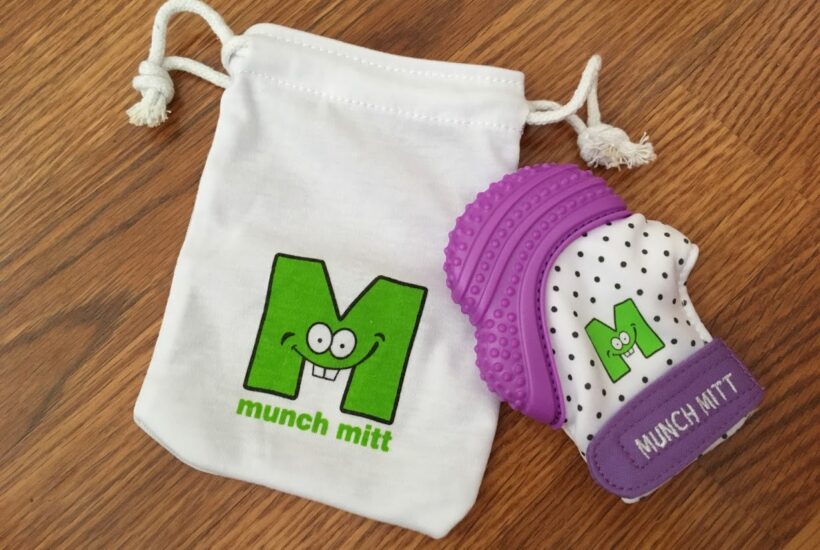 Munch Mitt is the Teething Toy That Attaches Right to Baby's Hand!