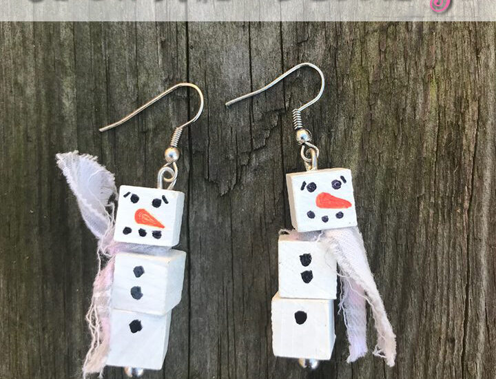 DIY Melted Snowmen Earrings
