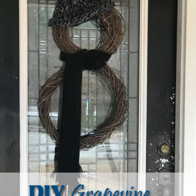 DIY Grapevine Snowman Wreath