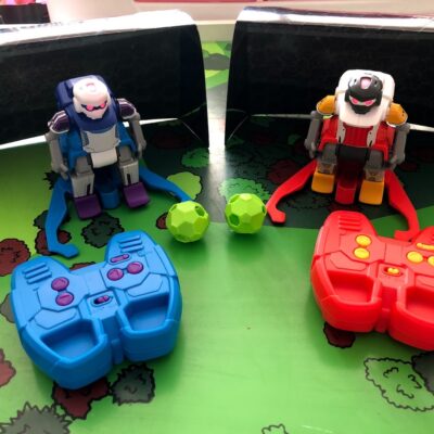Battle Robots in a Game of Soccer in Soccerborg