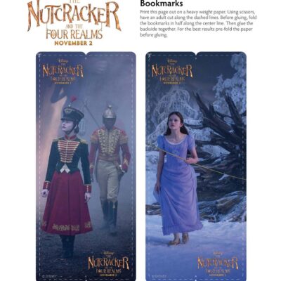 The Nutcracker and the Fours Realms printable bookmarks