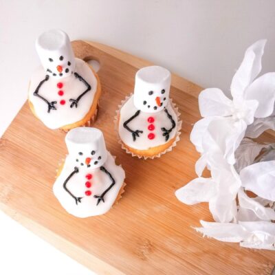 Melted Snowman Cupcakes