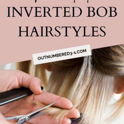 Woman with blonde hair getting haircut with scissors