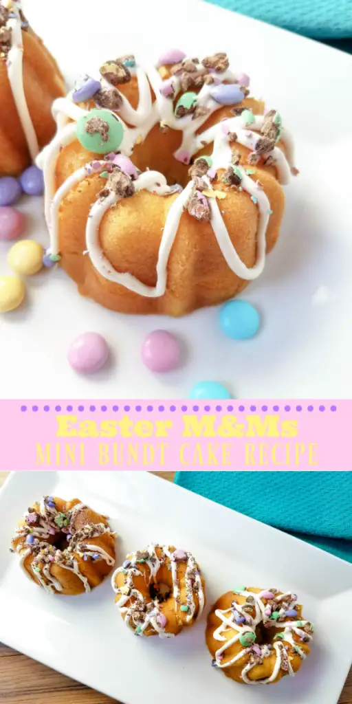 Easter M&Ms Mini Bundt Cake Recipes from Cake Mix
