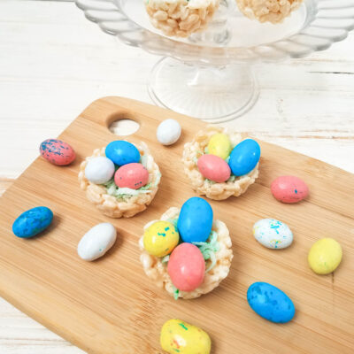 Robin Eggs Rice Krispies Nests