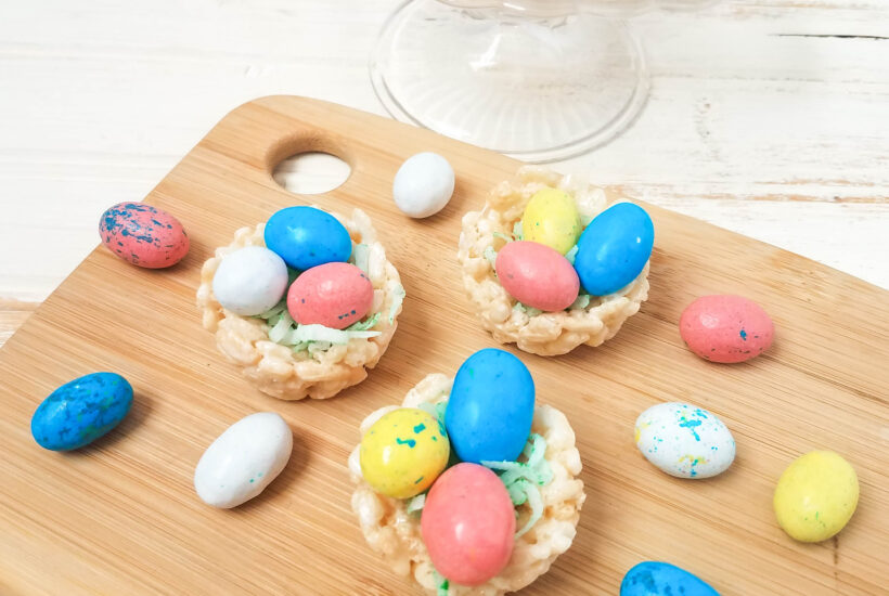 Robin Eggs Rice Krispies Nests