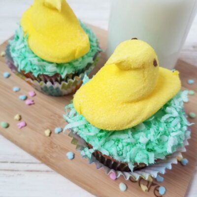 Easter Nest Cupcakes with Peeps