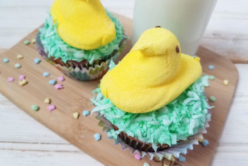 Easter Nest Cupcakes with Peeps