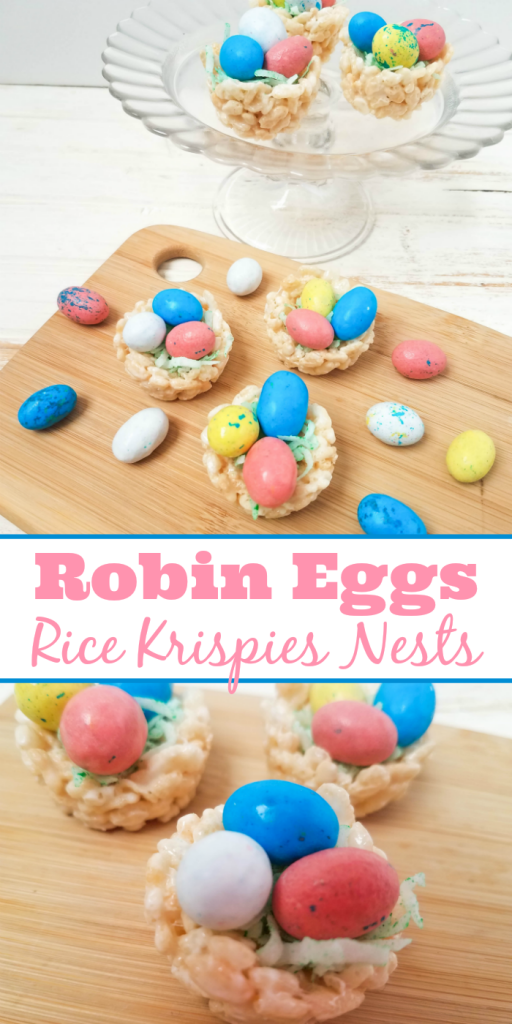 Robin Eggs Rice Krispies Nests
