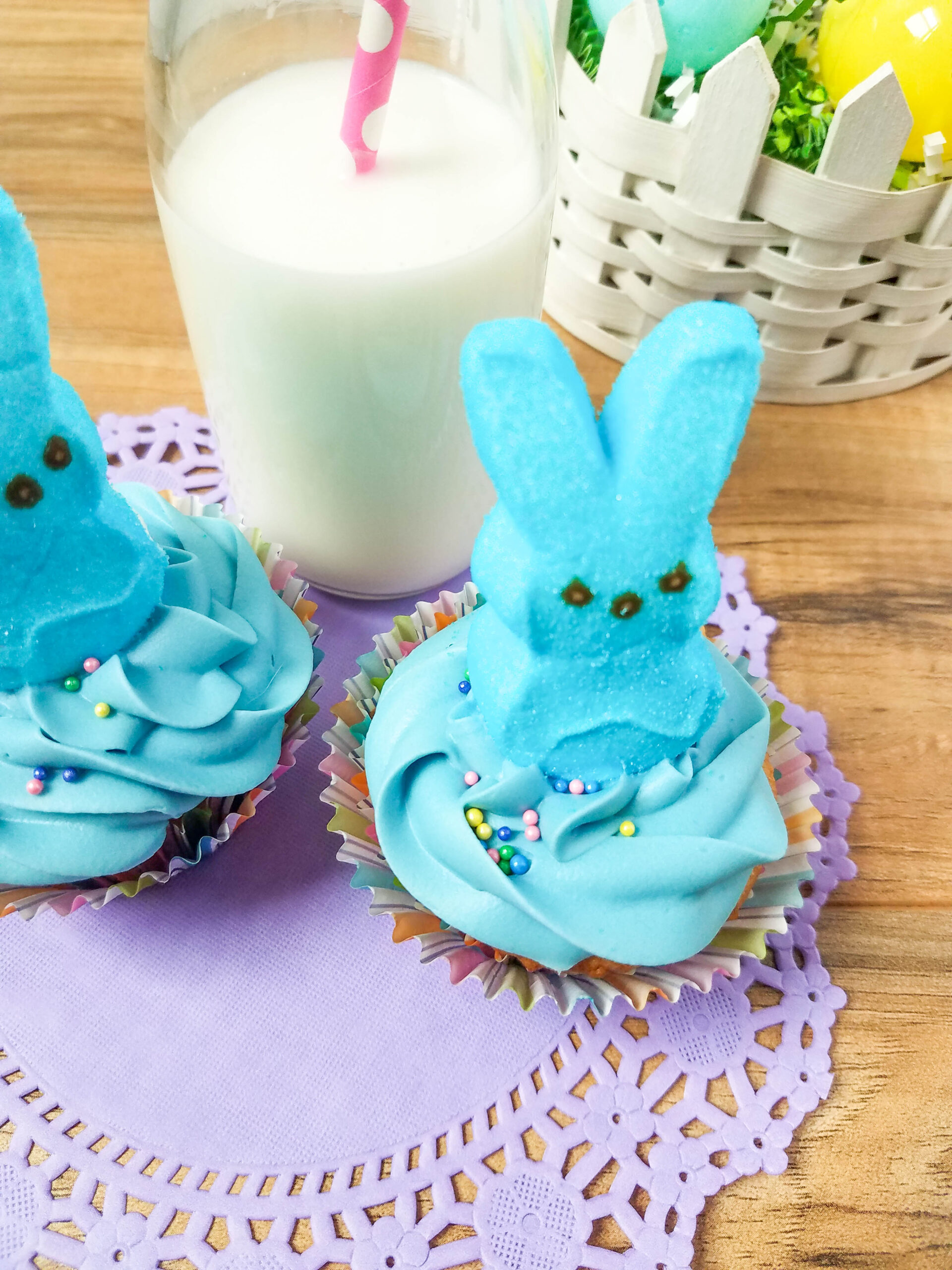 Easy Peeps Bunny Cupcakes