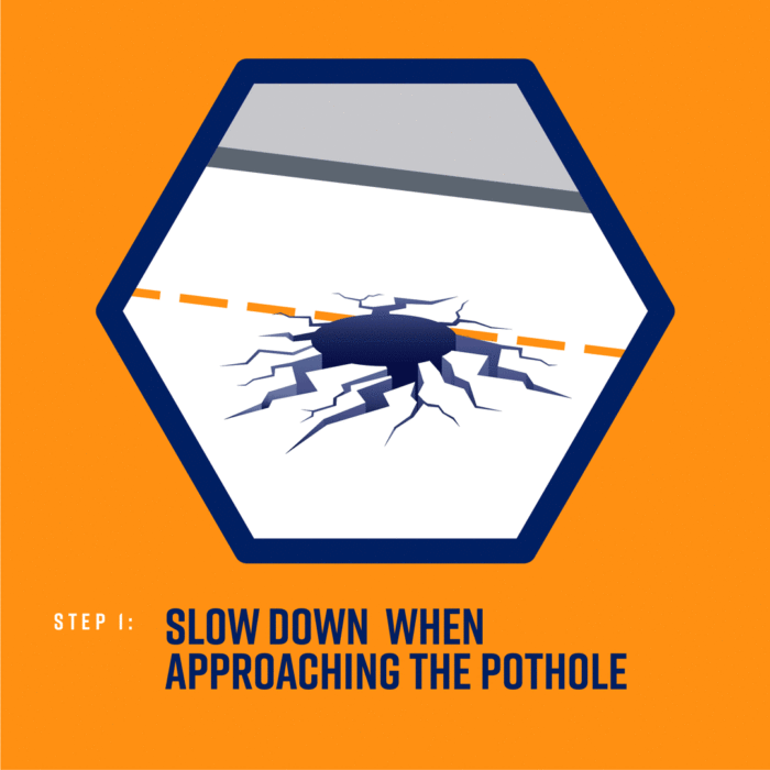 How to hit a pothole